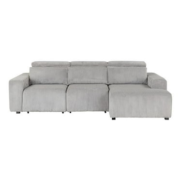 Global Furniture USA U5945 Gray Fabric Power Sectional