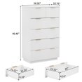 thumbnail image 3 of Hassch 6 Drawers Dresser for Bedroom, Chest of Drawers, Closet Storage Organizer for Living Room, Hallway, White, 3 of 10