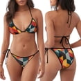 thumbnail image 3 of Balery Geometric Cube Pattern Art Pijama Estampado Bikini de Dos Piezas para Mujer - Conjunto de Bikini Ajustable Sexy y Cómodo para Playa, 3 of 6