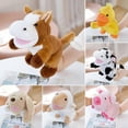 thumbnail image 2 of Plush Farm Animal Hand Puppet Toy Movable Mouth Dog Duck Horse Cow Sheep Pig Hand Puppet Role, 2 of 5