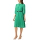 thumbnail image 4 of VESTIDO DE TRABAJO CHIC INSPIRADOR para Mujeres con Manga 3/4, Botones en el Cuello, Vestidos Plisados con Cinturón XS Verde, 4 of 6
