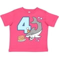 thumbnail image 3 of Inktastic 4th Birthday Shark with Cake Boys or Girls Toddler T-Shirt, 3 of 5