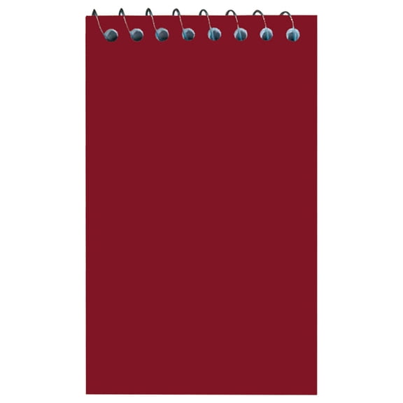 1Pcs Wine Red Spiral Notebook with College Ruled Pages and Top Wire Binding, Pocket Notepad for Work and Daily Planning, 5X3In