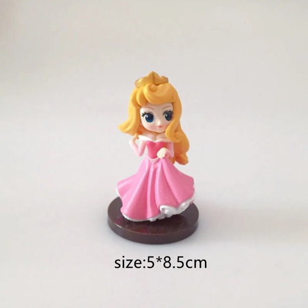 Miniso 17 estilo princesa Q Posket enredado Aladdin Cenicienta Bella Mulan sirena PVC figura de acción Mini modelo juguetes niños regalo