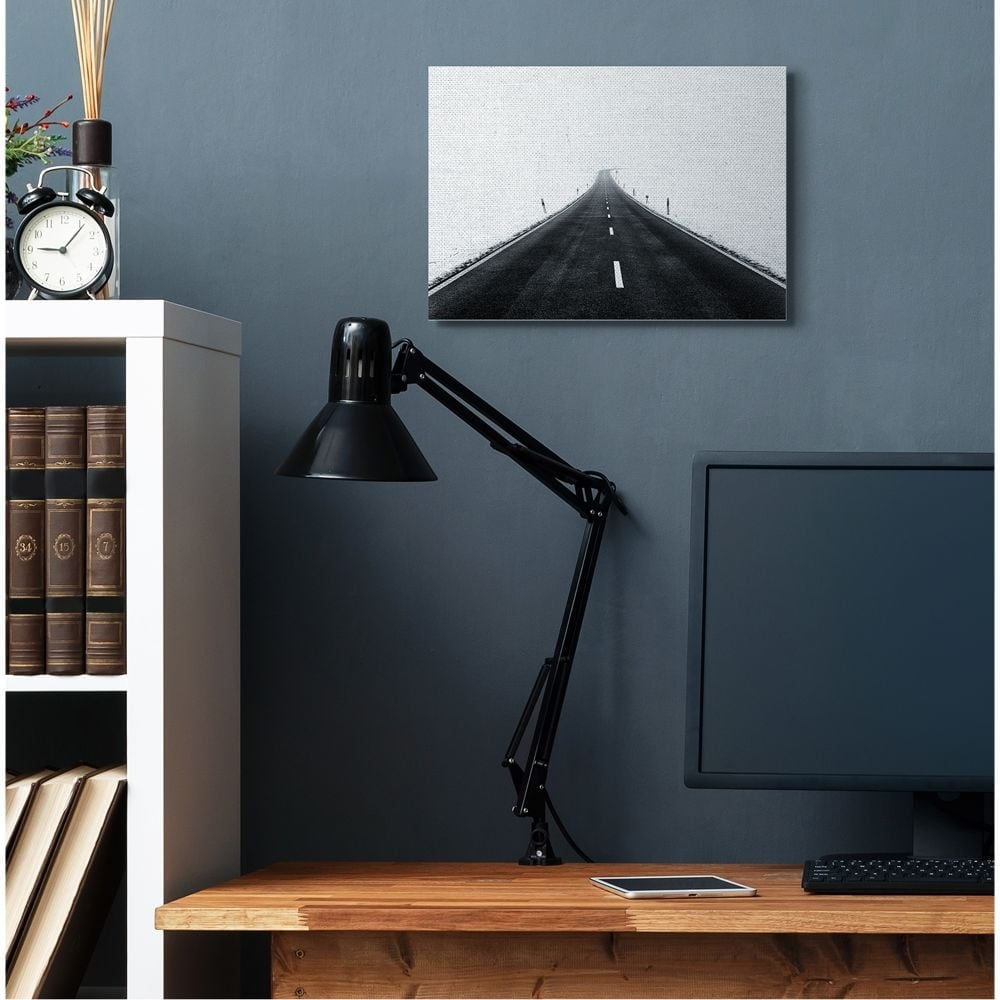 Stupell Industries Winter Road Black And White Landscape Photograph Canvas Wall Art by Matthias Conrad