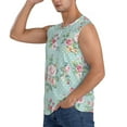 thumbnail image 3 of Fotbe Men's Vintage Floral Print Men's Sleeveless Muscle Tank Tops Casual T-Shirts for Gym Workout Beach-Medium, 3 of 8