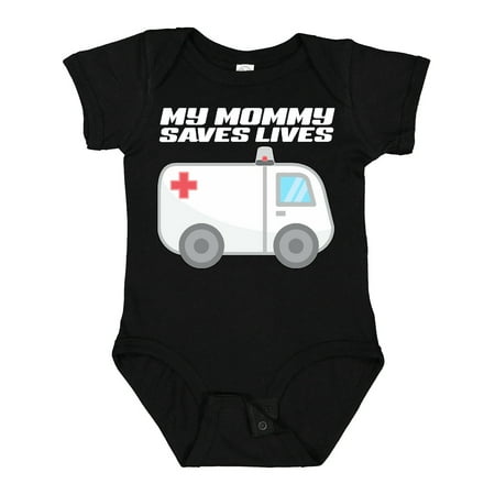 

Inktastic My Mommy Saves Lives- Ambulance Gift Baby Boy or Baby Girl Bodysuit