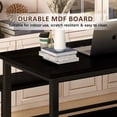 thumbnail image 2 of Lamerge Dining Table Set with 2 Benches, Kitchen Table Set for 4-6 Persons, Kitchen Table of 47.2 x 28.7 x 28.7 Inches, Bench of 41.3 x 11.8 x 17.7 Inches Each, Black, 2 of 8