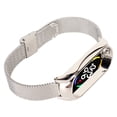 thumbnail image 3 of Correa de malla de acero inoxidable Bling Bling para Mi Band 7 color plateado, 3 of 12