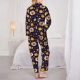 thumbnail image 3 of Pajama Sets for Women 2 Pcs, Turkey And Autumn Button Down Long Sleeve Sleepwear Lounge PJ Sets, 3 of 6