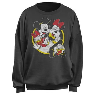 Miki お纏め Mickey Mouse & Friends 1/4 Zip Fleece Sweatshirt, Women's