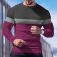 thumbnail image 4 of Mens Waffle Long Sleeve Shirt Crew Neck Thermal Underwear Casual Pullover Knit Fitness Loungewear Top, 4 of 5
