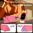 thumbnail image 3 of Dteck Magnetic Case for iPhone 14 Pro / iPhone 13 Pro,Shockproof TPU+PC Anti-Slip Compatible with Mag Safe Case Adjustable Kickstand Frosted Translucent Matte Phone Cover,Rose, 3 of 6