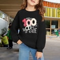 thumbnail image 2 of Ruyang The 100th Day Of School Sweatshirts Girls Cute Graphic Preppy Pullover Sweatshirt Oversized Back To 𝐒chool Shirt, 2 of 7