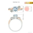 thumbnail image 6 of ANGARA Natural 1.12 ct Aquamarine & Diamond Twisted Vine Engagement Ring in 14K White & Rose Gold for Women (Size-7mm) | March Birthstone, Anniversary Jewelry Gift for Women | Natural Aquamarine Ring, 6 of 10