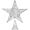 Silver, variant on 10 Inches Christmas Tree Star Topper Xmas Tree Topper Star Christmas Decoration Glittered Tree-top Star (Red)