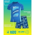 thumbnail image 2 of Body Glove Boys’ Rash Guard Set – UPF 50+ Short Sleeve Swim Shirt and Bathing Suit Trunks – Swimwear Set for Boys (4-12), 2 of 7