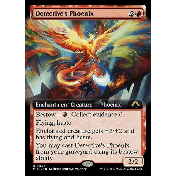 MtG Modern Horizons 3 Rare Detective's Phoenix (Extended Art) #457