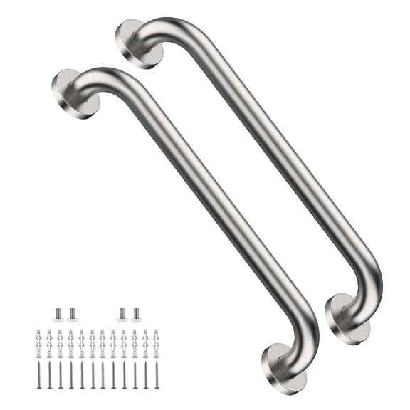 20 Inch Brushed Nickel 2 Pack Bathroom Grab Bar