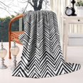 thumbnail image 2 of Black Modern Art Geometric Blanket,Comfortable Soft Flannel Throw Blanket,All Season,Warm Lightweight Blankets for Sofa Bed Couch Living Room Chair,40"x50"(100x130cm), 2 of 4