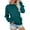 Blackish Green, variant on Women's Solid Color Crewneck Sweatshirt, Casual Long Sleeve Pullover Top with Front Pockets, Comfortable No Hood Streetwear for Daily Wear, Home and Outdoor Activities Blackish Green L