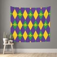 thumbnail image 2 of Balery Mardi Gras Pattern Tapestry 60x51 Inches - Large Wall Hanging Tapestry for Bedroom, Living Room, Dorm Decor - Artistic and Aesthetic Room Decor, 2 of 9