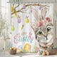 thumbnail image 5 of Cortina de Baño de Pascua, Sin Taladros, con 12 Ganchos, 5 of 6