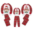 thumbnail image 3 of GYRATEDREAM Matching Family Pajamas Sets Christmas PJ's with Letter and Plaid Printed Long Sleeve Tee and Bottom Loungewear, 3 of 12