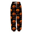 thumbnail image 4 of Bovemsi Flowy Pants for Women Fashion Outfits Clothes Black 3D Digital Halloween Printed Casual Sport Pants XXL, 4 of 4