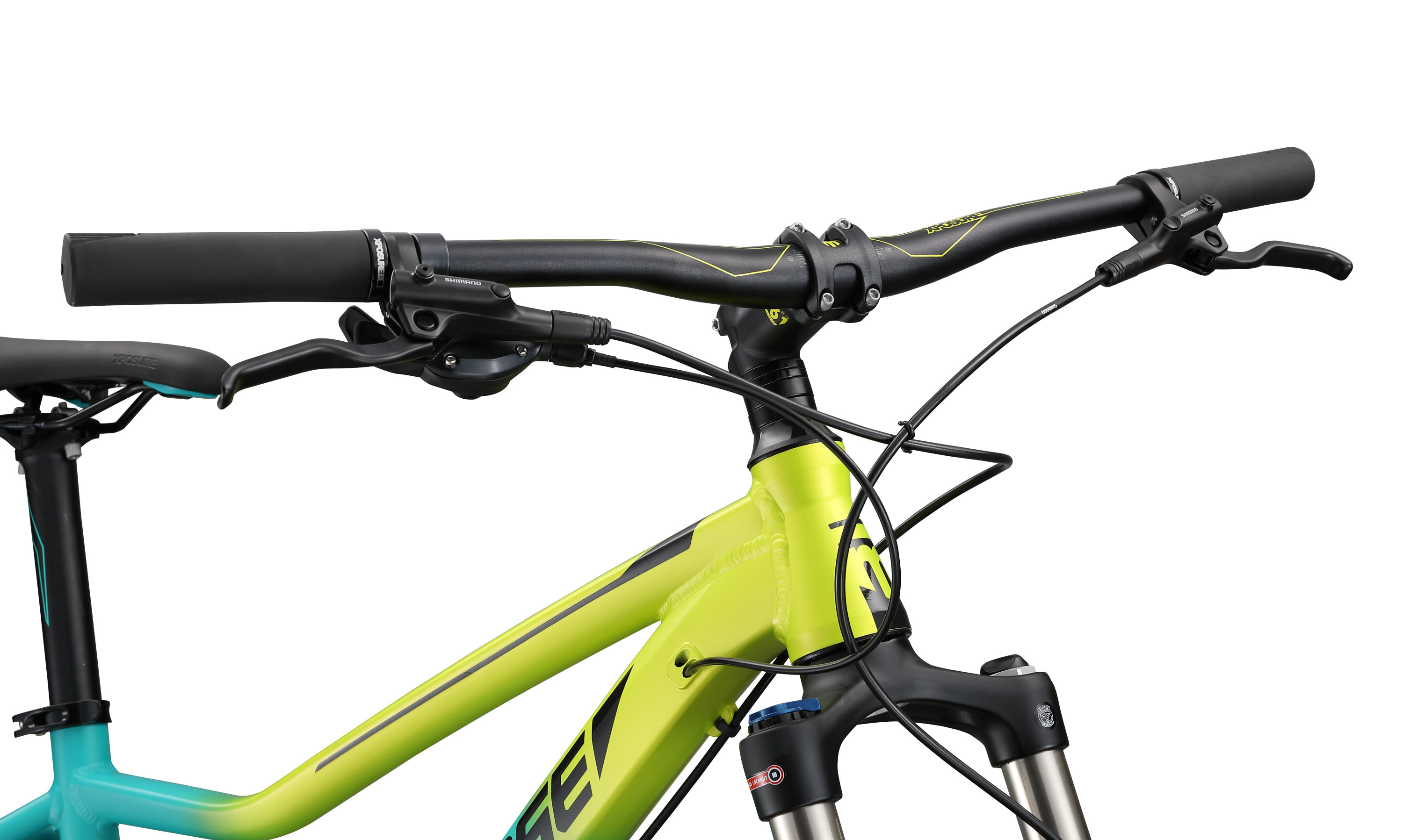Mongoose Tyax 27.5 Small Expert Adult Unisex 27.5-inch Mountain Bike, Yellow/Blue