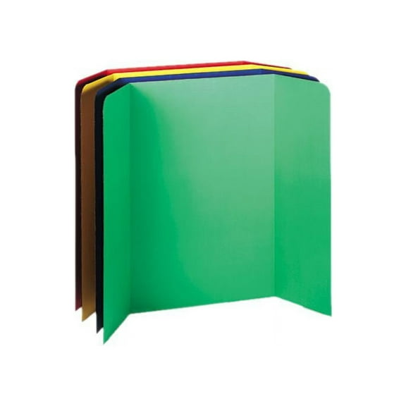 Pacon P37564 48 in. x 36 in. Spotlight Corrugated Presentation Display Boards - Blue/Green/Red/Yellow (4/Carton)