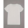thumbnail image 2 of Plus Size Women's Easter Tee - Cute Cartoon Letter Print, Casual Round Neck, Short Sleeve, Polyester - Machine Washable, Spring/Summer Collection, Plus Size Blouses Tee For Adult, Women, Teenager, 2 of 7