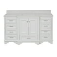 thumbnail image 4 of KBC Nantucket 60" Wood Single Bathroom Vanity w/ Quartz Stone in White, 4 of 8