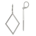 thumbnail image 1 of FB Jewels Stainless Steel Polished Diamond Shape Dangle Leverback Earrings, 1 of 3