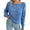 Blue, variant on Lilgiuy Women's Casual Colorful Long Sleeve Off Shoulder Knit Sweater Crew Neck Sweater,Blue,4 2022 Fall Winter