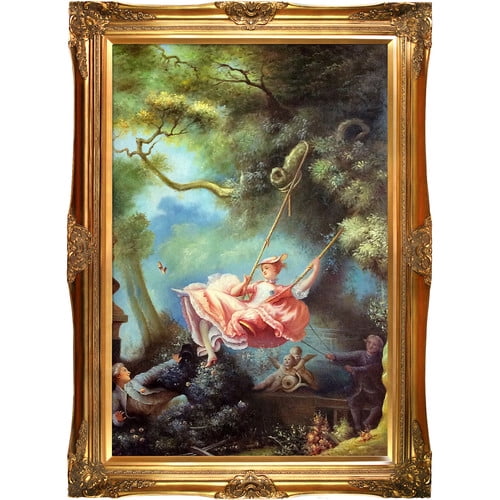Tori Home The Swing c.1765' by Jean-Honore Fragonard Framed Painting on Canvas