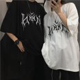thumbnail image 2 of Camiseta de mujer Harajuku Hip-Hop suelta Punk estampado de letras Vintage mujeres de gran tamaño camisetas de manga corta ropa Y2K, 2 of 5