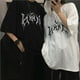 thumbnail image 2 of Camiseta Vintage para mujer, ropa holgada de gran tamaño, estilo Hip-Hop, Punk, con letras estampadas, Harajuku, de manga corta, Y2k, 2 of 5