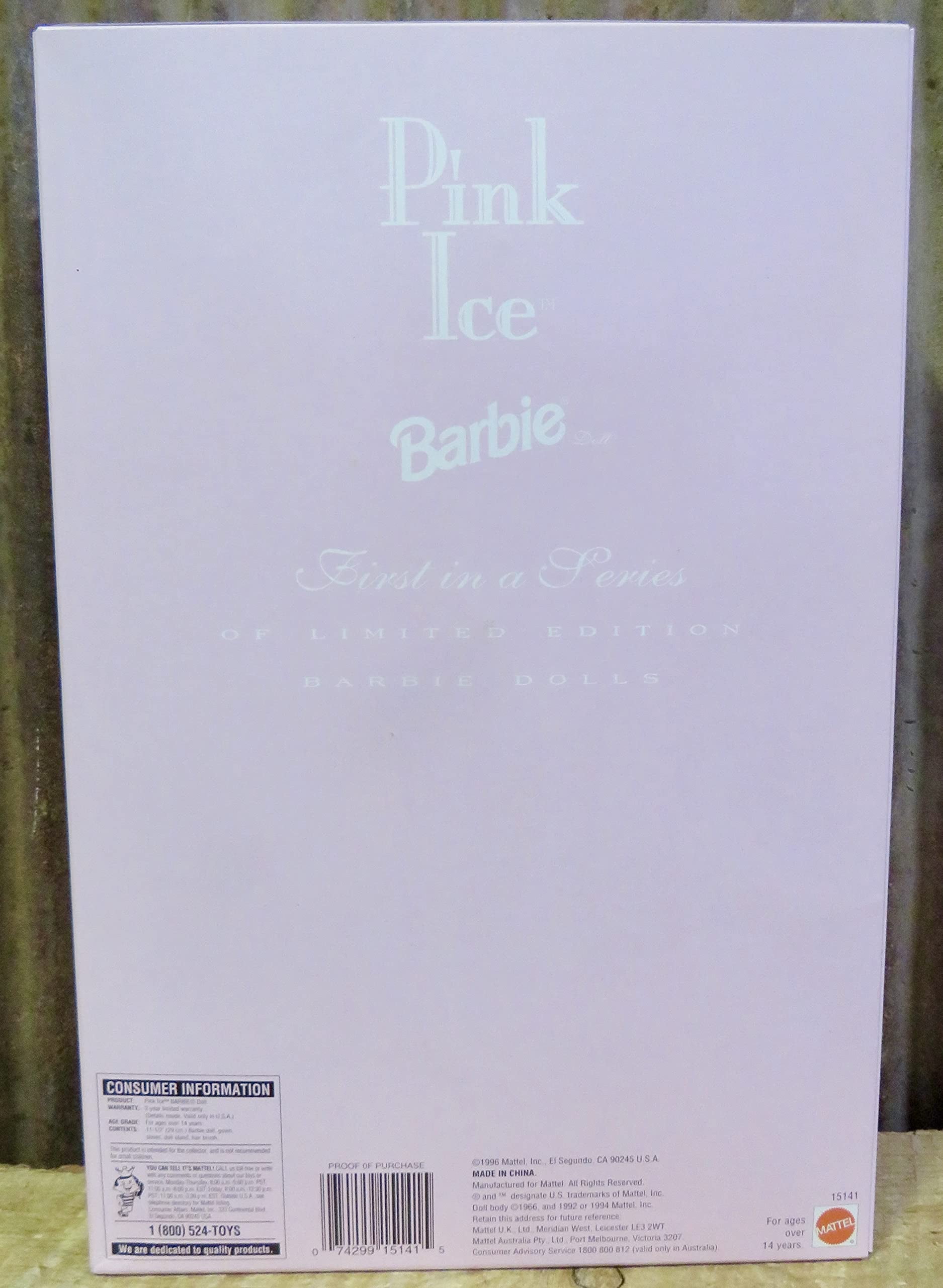 Pink Ice Barbie Doll Limited Edition First in a Series 1996 Mattel No. 15141 NEW