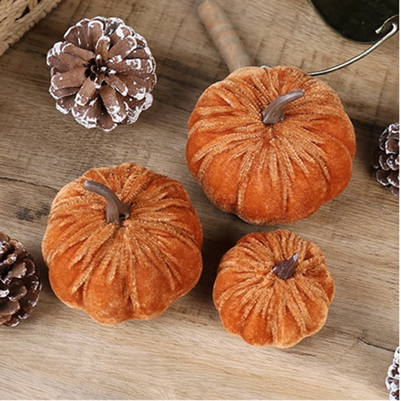 Dalang 6cm Artificial Foam Pumpkin - Realistic Fall Thanksgiving Halloween Table Decor Centerpiece - Brown
