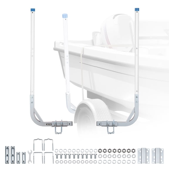 VEVOR Boat Trailer Guides, 30.5 in/47.5 in Height Guide Poles, 2PCS High-Hardness Steel Trailer Guide-Ons, Adjustable Guide Poles with PVC Pipes, for Ski Boats, Compact Fishing Boats, Small Sailboat