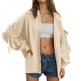 thumbnail image 2 of Veste Décontractée pour Femmes Automne 2025 Légère à Manches Longues Coupe Ample avec Poches, 2 of 5