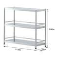 thumbnail image 5 of Villertech 3-Tier  Stainless Steel Shelf,Adjustable Shelves,Garage Storage Rack,31.5"*15.75"*35.43", 5 of 7