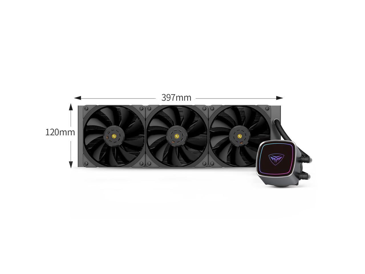 PCCOOLER Dual-Pump AIO Liquid CPU Cooler (Black)