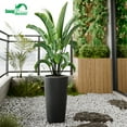 thumbnail image 3 of SnugNiture 22-Inch Modern Outdoor Planters, Set of 2, Large Matte Frosted Design for Indoor & Outdoor Use, Weather-Resistant, Black, 3 of 7