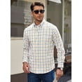 thumbnail image 4 of sogami Men's Plaid Dress Shirts Collar Button Down Casual Shirt for Men, 4 of 9
