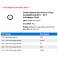 thumbnail image 2 of Coolant Temperature Sensor O-Ring - Compatible with 2012 - 2015 Volkswagen Beetle 2013 2014, 2 of 2