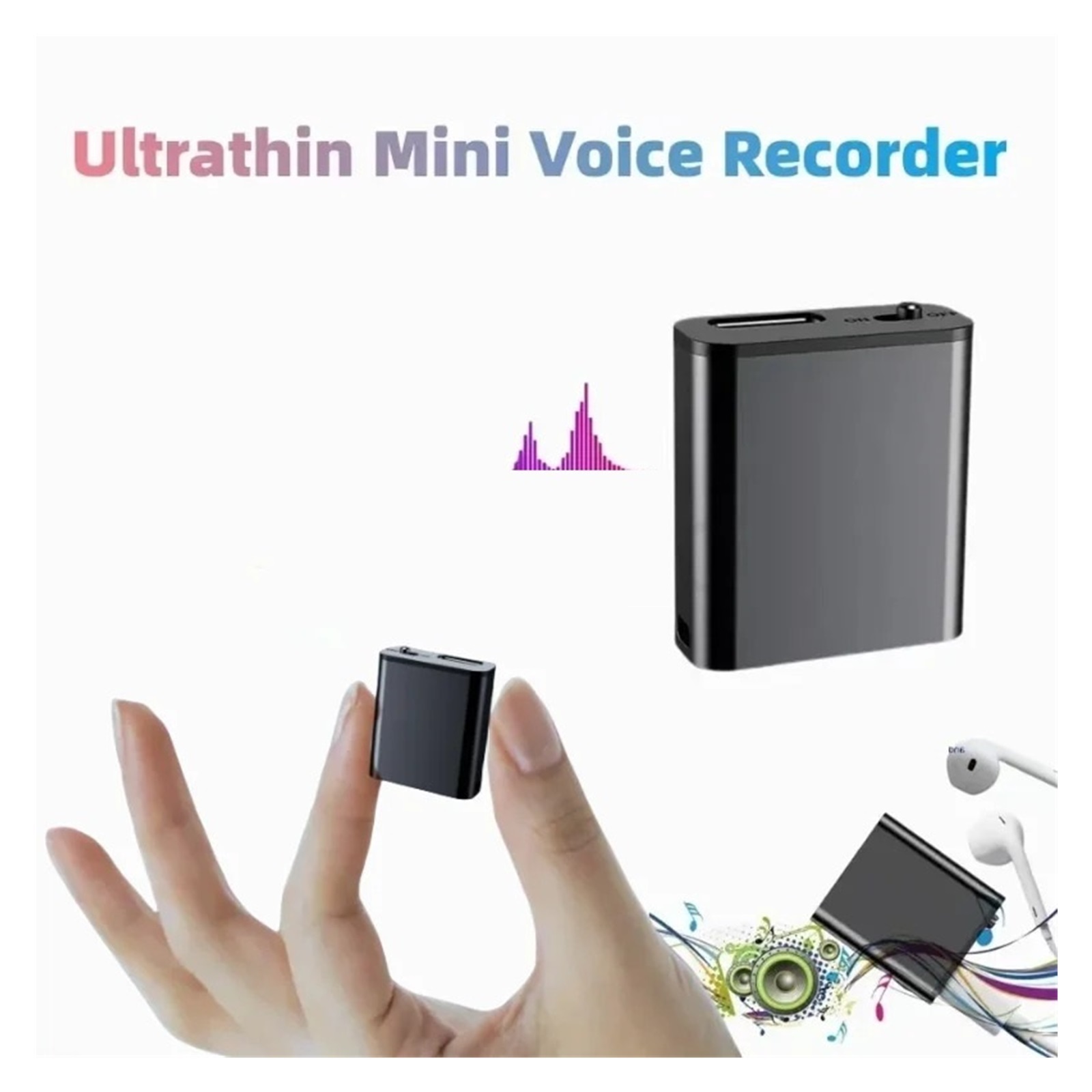 Voice Recorder Portable Intelligent Voice Actived Recording Sound Recorder Noise Reduction