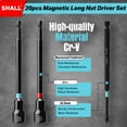 thumbnail image 4 of SHALL 20PCS Magnetic Nut Driver Set, 6” Long Nut Drivers for Impact Drill, SAE & Metric 1/4” Hex Shank Nut Driver Bit & Impact Drill Driver Bit w/Power Screwdriver Bits PH1/PH2/SQ2/T20, Storage Bag, 4 of 7