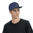 thumbnail image 6 of ZICANCN Alphabet U Pattern Baseball Caps, Trucker Hats for Men And Women, Adjustable Breathable Flat Caps, Navy Blue, 6 of 8